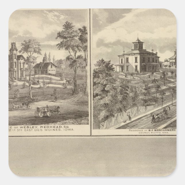 Council Bluffs Square Sticker (Front)