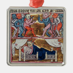 Council of Demons, from 'l'Histoire de Merlin' Metal Ornament