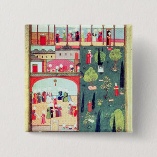 Council of ministers at Topkapi Palace 2 Inch Square Button