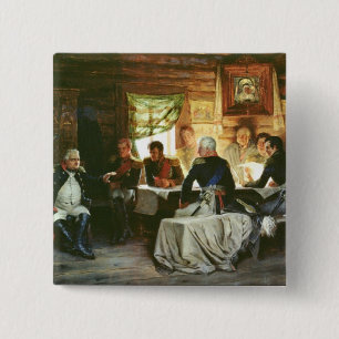 Council of War in Fili in 1812, 1882 2 Inch Square Button