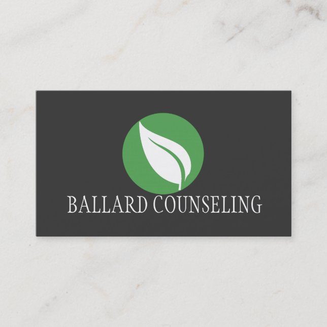 Counseling Group Life Coach Therapy Therapist Business Card (Front)