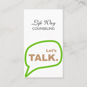 Counseling, Life Coach, Therapy, Therapist, Business Card