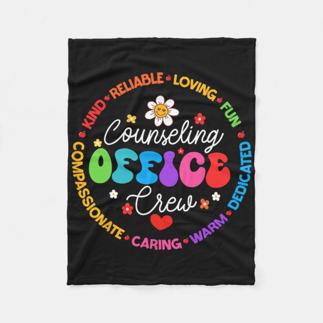 Counseling Office Crew Appreciation Week Back To S Fleece Blanket (Front)