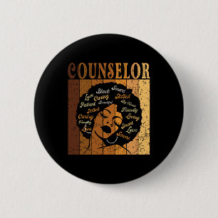 Counsellor Afro African American Women Black Histo 2 Inch Round Button