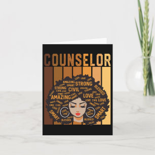 Counsellor Afro African American Women Black Histo Card