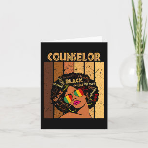 Counsellor Afro African American Women Black Histo Card
