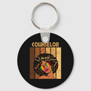 Counsellor Afro African American Women Black Histo Keychain