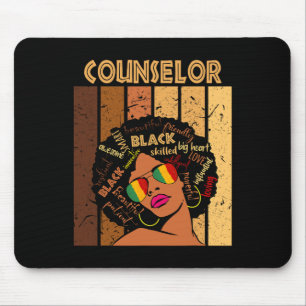 Counsellor Afro African American Women Black Histo Mouse Pad