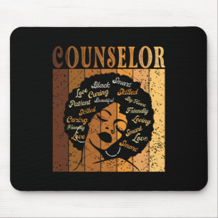 Counsellor Afro African American Women Black Histo Mouse Pad