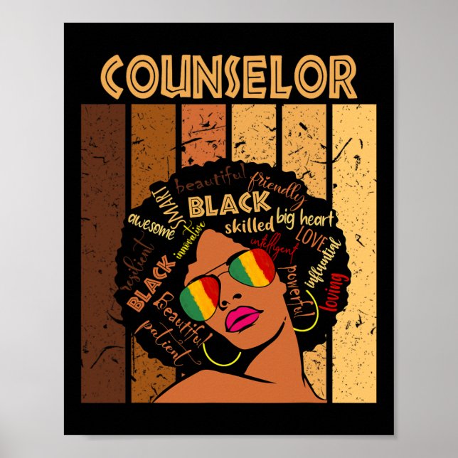 Counsellor Afro African American Women Black Histo Poster (Front)
