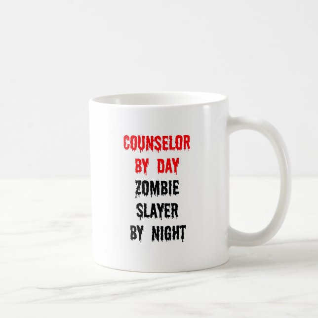 Counsellor by Day Zombie Slayer by Night Coffee Mug (Right)