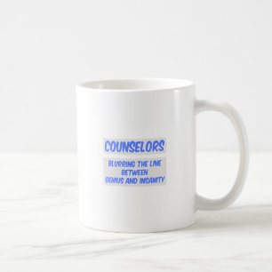 Counsellor Joke .. Genius and Insanity Coffee Mug
