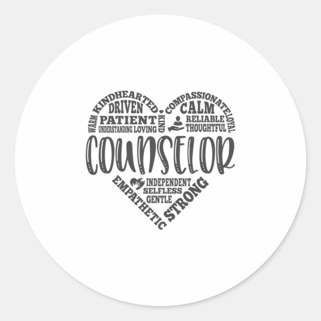 Counsellor life, school counsellor classic round sticker (Front)