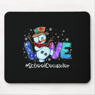 Counsellor Love Snowman Winter Christmas New Year  Mouse Pad