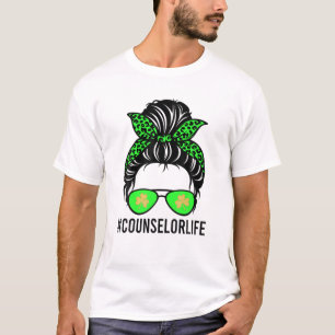 Counsellor Messy Bun St Patricks Day Funny Irish M T-Shirt