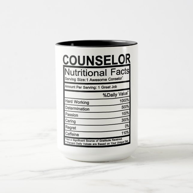 Counsellor Nutritional Facts Mug (Center)