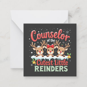 Counsellor of the Cutest Little Reindeers Christma Card