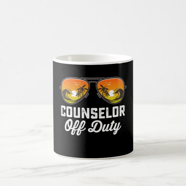 Counsellor Off Duty Sunglasses Last Day Of School Coffee Mug (Center)