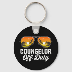 Counsellor Off Duty Sunglasses Last Day Of School Keychain