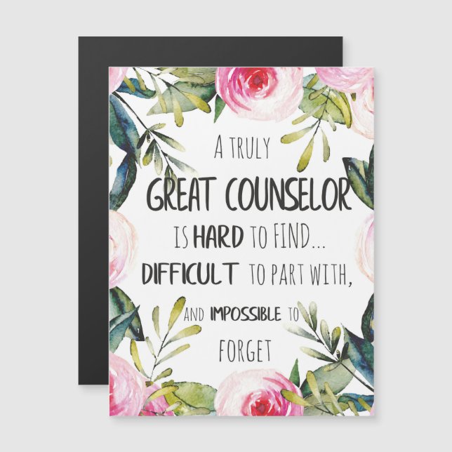 Counsellor Office Decor Typography Graduation Gift (Front/Back)