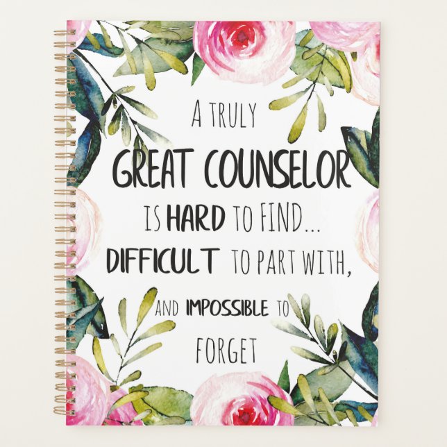 Counsellor Office Decor Typography Graduation Gift Planner (Front)