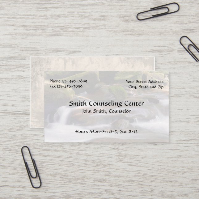 Counsellor Psychologist Mental Health Business Car Business Card (Front/Back In Situ)