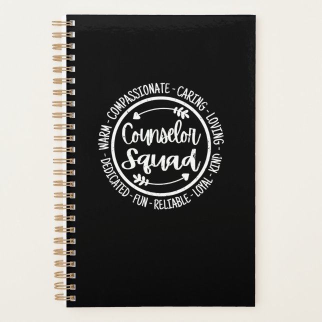 Counsellor Squad School Counsling Teacher Vintage  Planner (Front)