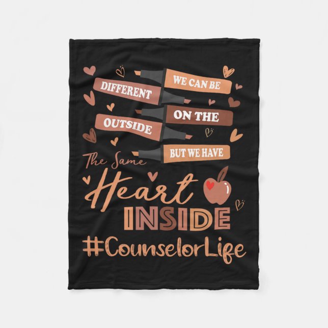 Counsellor We Can Be Different Black History Month Fleece Blanket (Front)