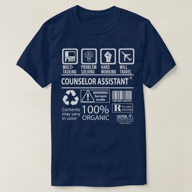 Counselor Assistant MultiTasking Certified Job Gif T-Shirt (Design Front)