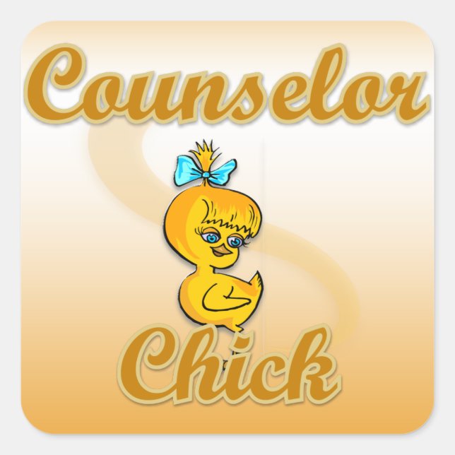 Counselor Chick Square Sticker (Front)