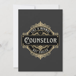 Counselor job badge appreciation  invitation