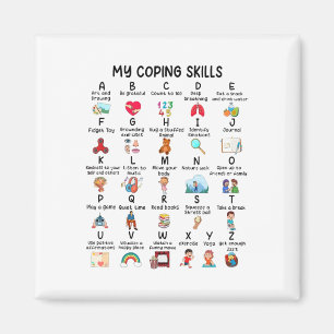 Counselor My Coping Skills Alphabet Mental Health  Magnet