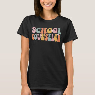 Counselor Teacher Groovy Retro Vintage School T-Shirt