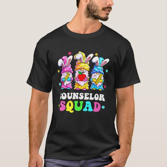 Counselor Teacher Squad Teacher's Day Cute Rabbit  T-Shirt (Front)