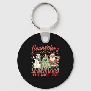 Counselors Always Make The Nice List Santa Christm Keychain