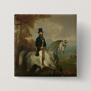 Count Alfred de Montgomery  1850-60 2 Inch Square Button