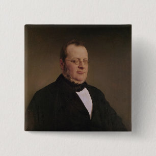 Count Camillo Cavour 2 Inch Square Button