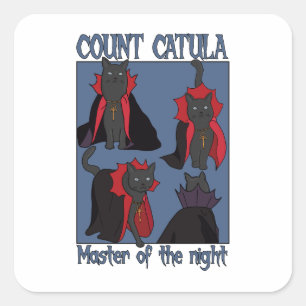 Count Catula Master of the Night Square Sticker