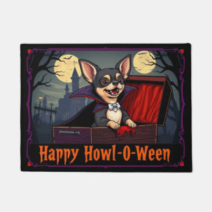 Count Chihuahua Happy Howl-O-Ween Doormat