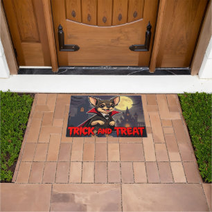 Count Chihuahua Trick and Treat Doormat