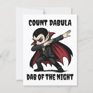 Count Dabula dabs through the night Postcard