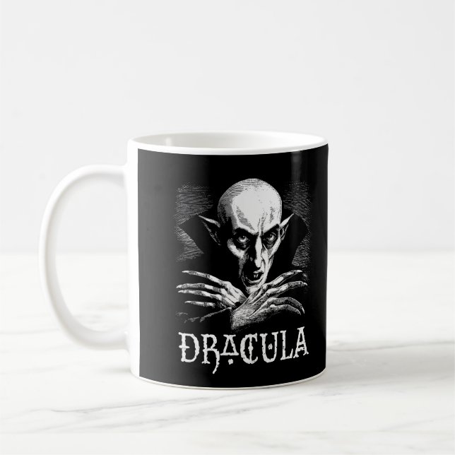 Count Dracula Halloween Vampire Coffee Mug (Left)