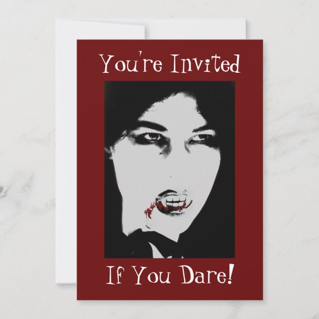 Count Dracula Halloween Vampire Dinner Invitation (Front)