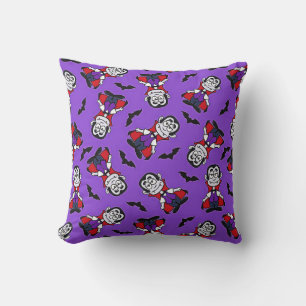 Count Dracula Pattern Throw Pillow