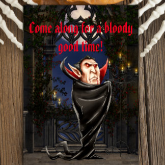 Count Dracula's Castle Vampire Halloween Invitation