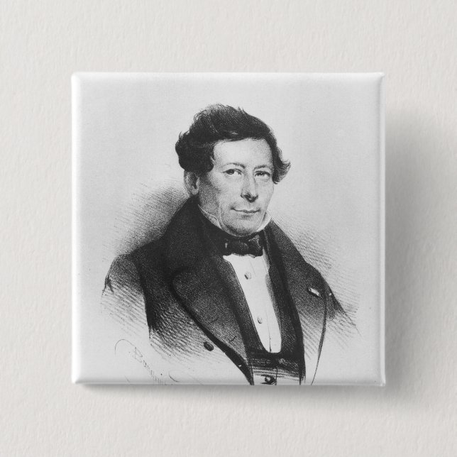 Count Felix de Merode  1837 2 Inch Square Button (Front)