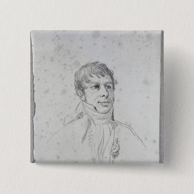 Count Francois Arnail de Jaucourt 2 Inch Square Button (Front)