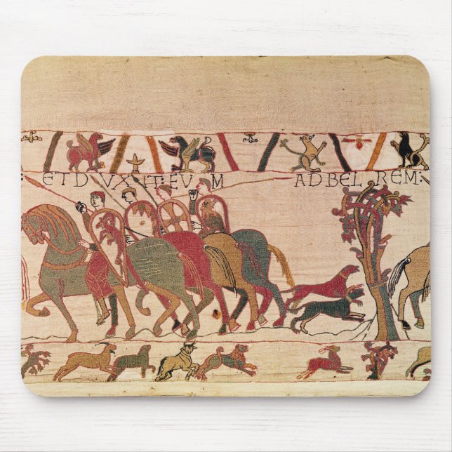 Count Guy of Ponthieu takes Harold, his Mouse Pad (Front)