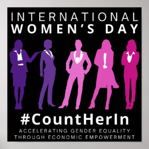 Count Her In International Women's Day  Poster