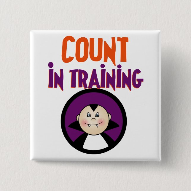 Count in Training Tshirts and Gifts 2 Inch Square Button (Front)